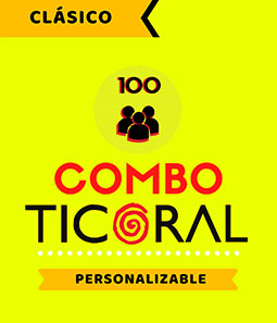 COMBO COTILLON TICORAL CLASICO 100 PERSONAS 240 PRODUCTOS